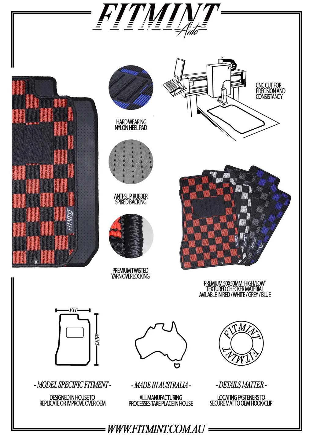 JZX110 MARK II/BLIT CHECKER BOOT MAT(WAGON)